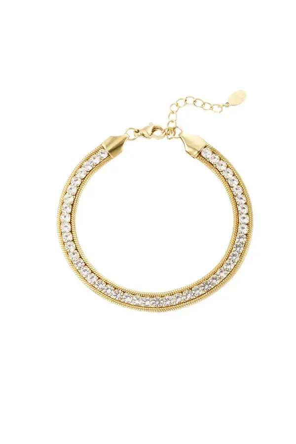 Armband bling bling goud