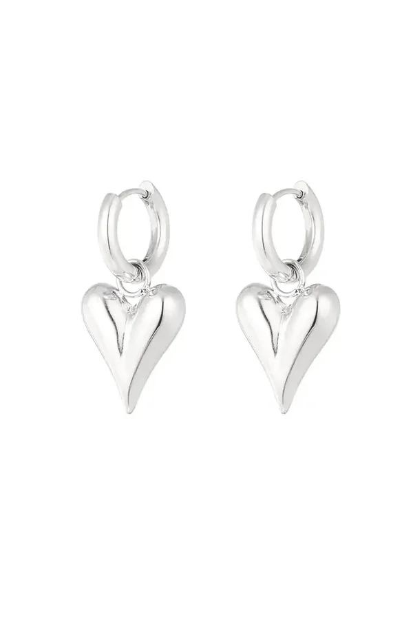 Oorbel biggie love the most zilver