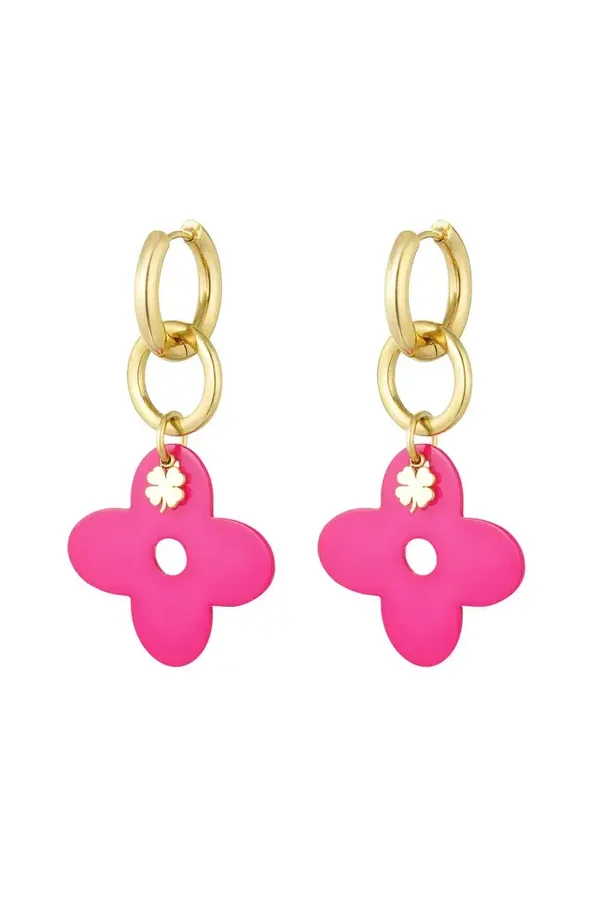 Oorbel lucky pink