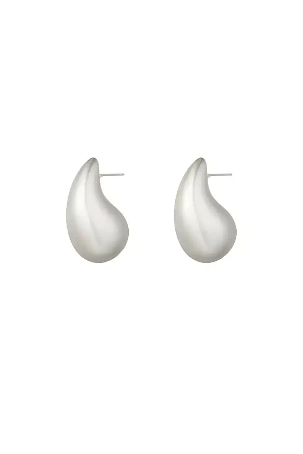 Oorbel druppel zilver