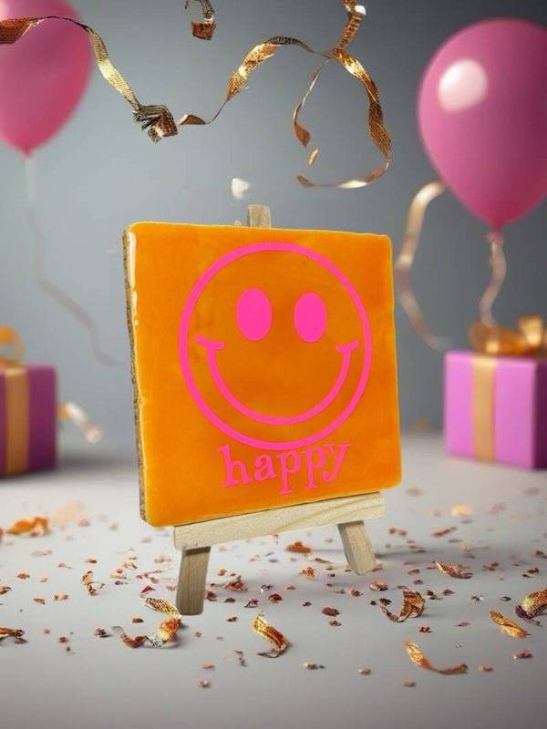 Tegeltje | Happy