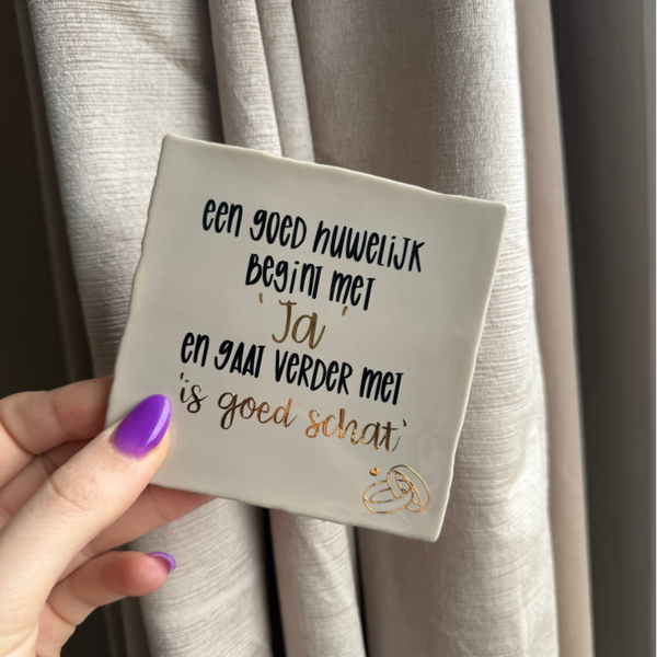 Tegeltje | Een goed huwelijk