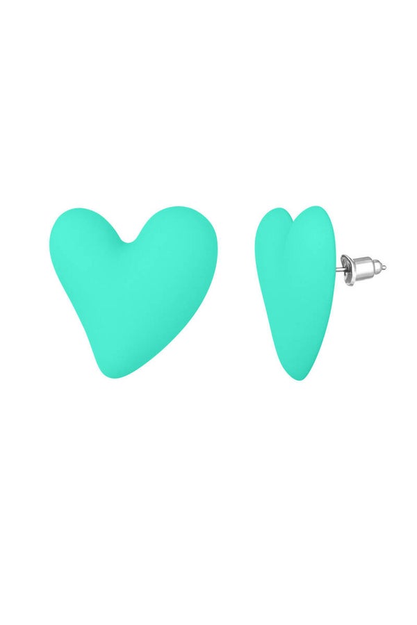 Oorbel love colour blauw