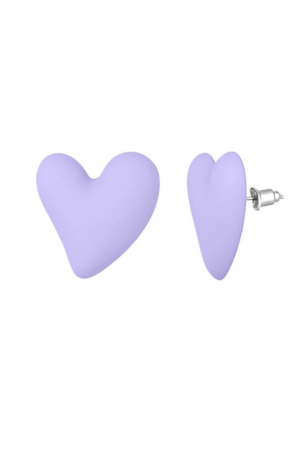 Oorbel love colour purple
