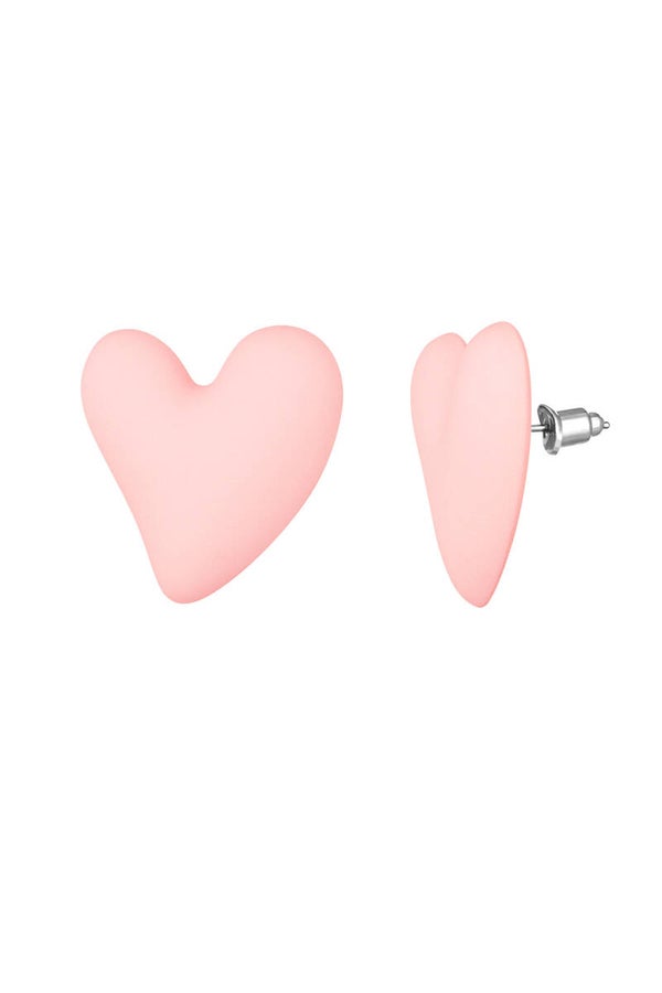 Oorbel love colour soft pink