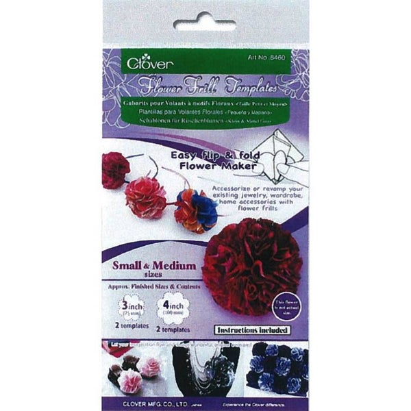 sjabloon om eenvoudig bloemen te maken van 7½ en 10 cm. Ø