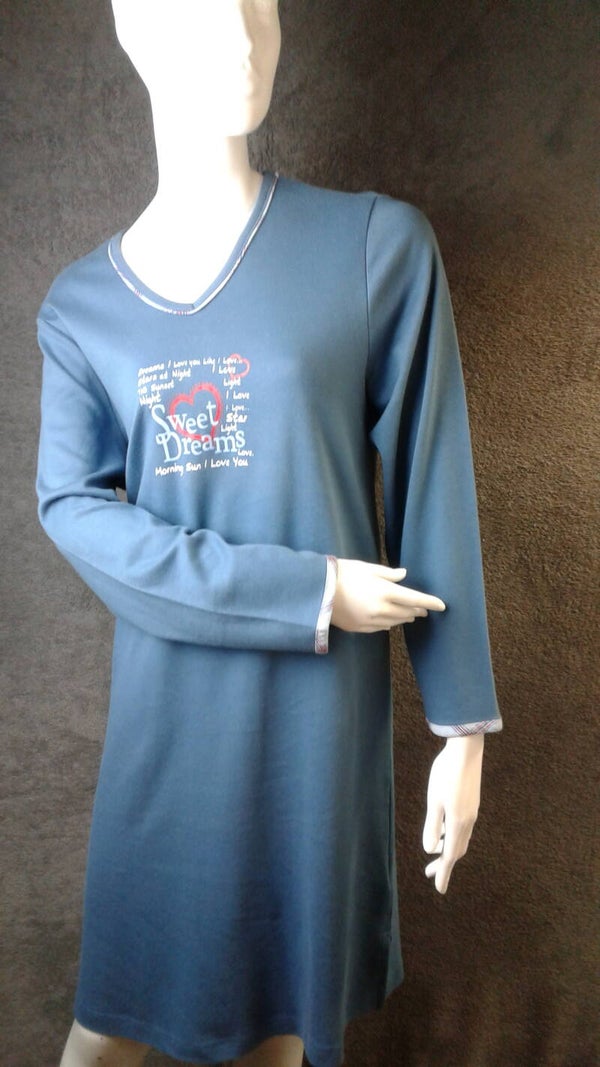 Nachtshirt lange mouw tricot