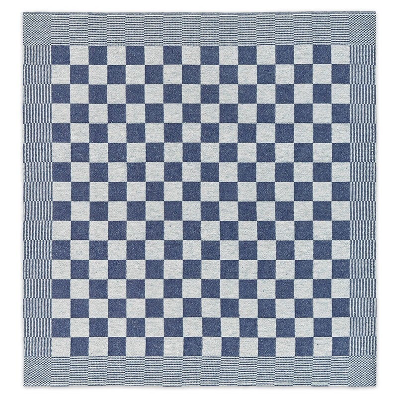 Theedoek ruit DDDDD blauw