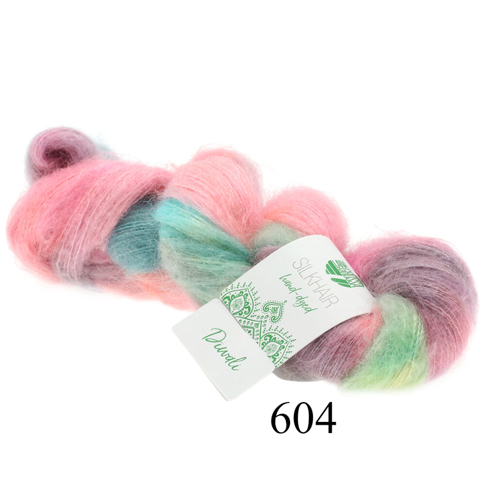 Hand dyed Silk Hair 604