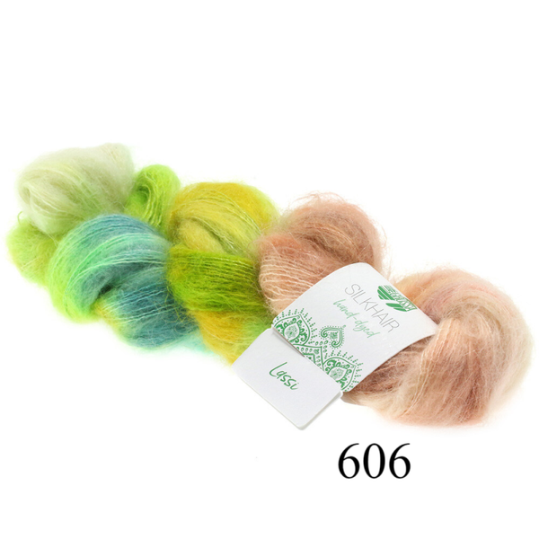 Hand dyed Silk Hair 606