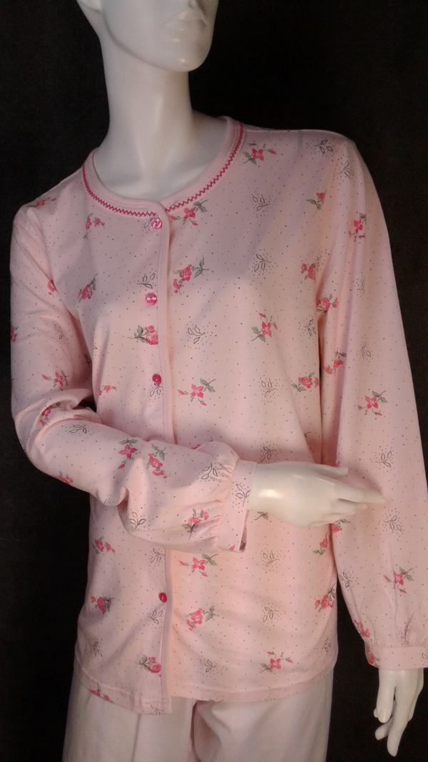 Pyjama tricot Comtessa doorknoop sluiting