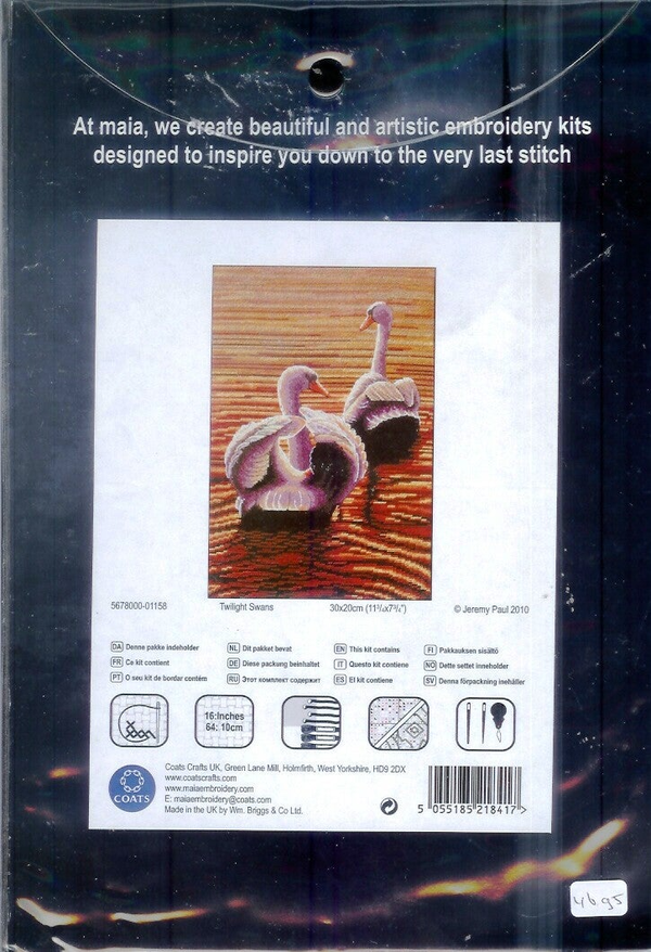 borduurpakket twilight swans