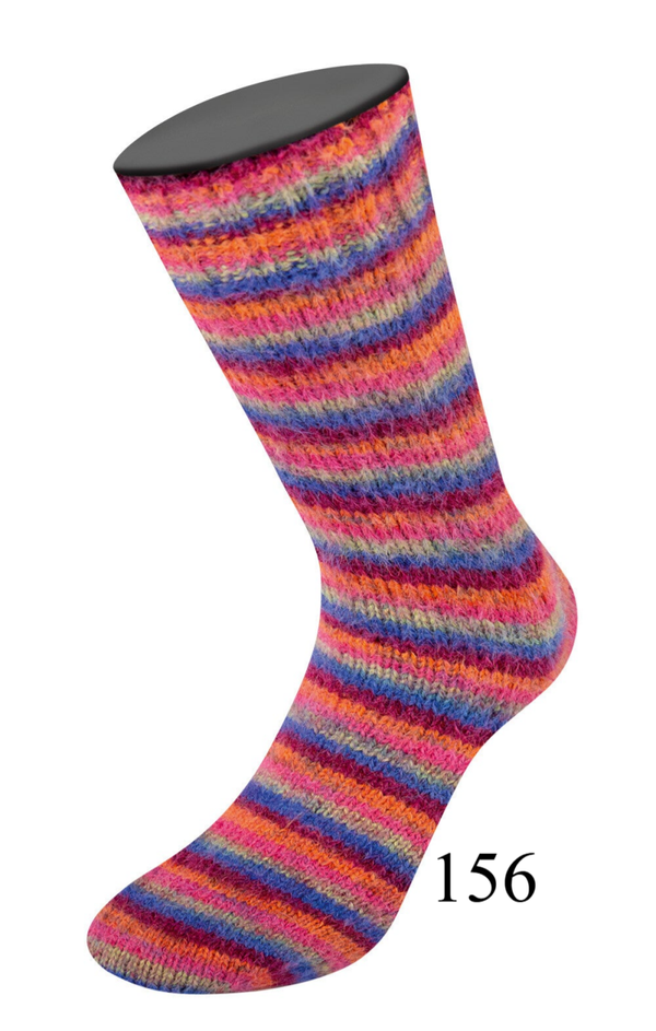 cosy socks multi stripes 100 gram