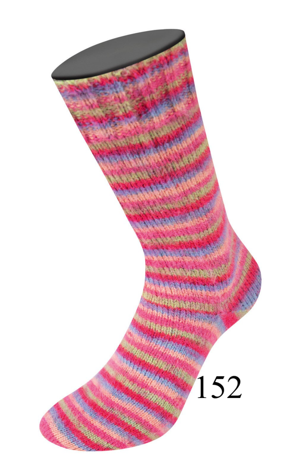 cosy socks multi stripes 100 gram