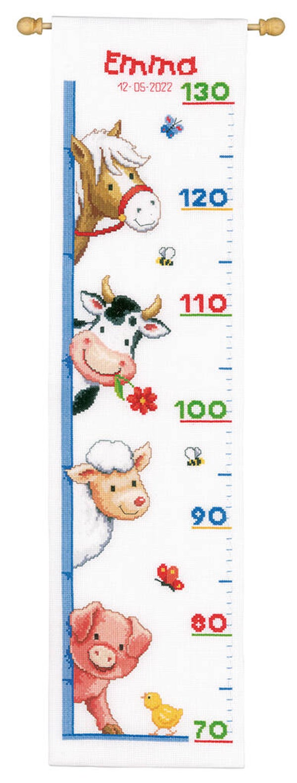 Telpakket kruissteek meetlat