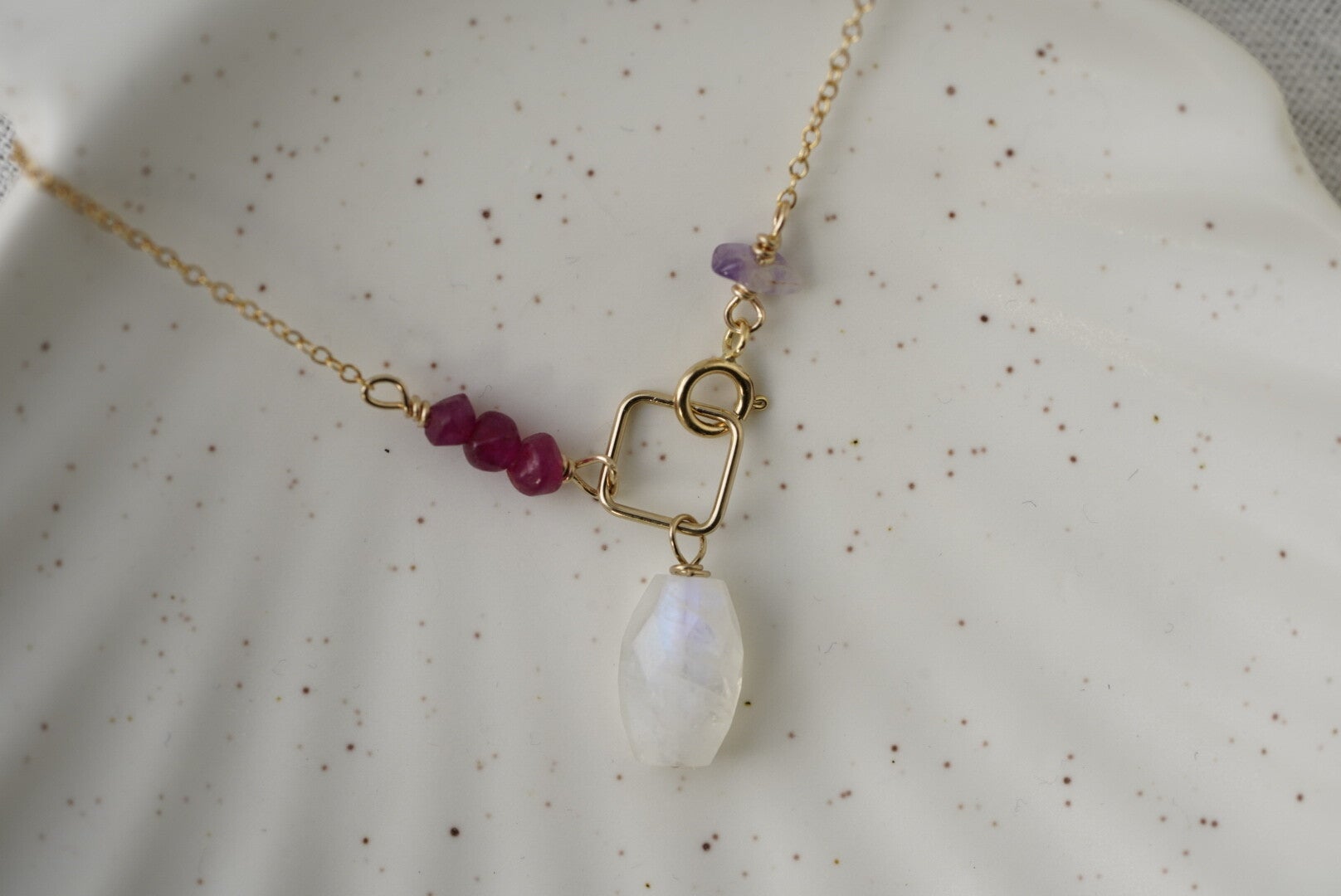 Ketting Regenboogmaansteen