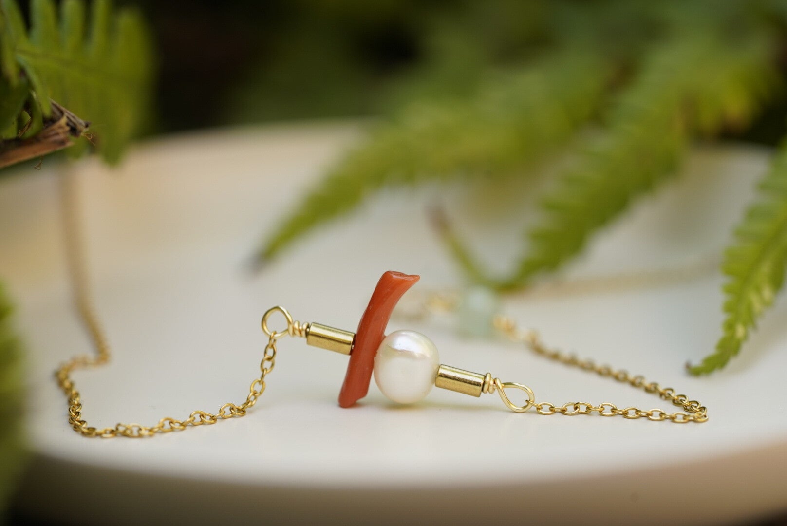 Ketting koraal, parel aventurijn