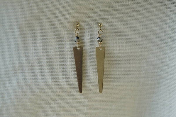 Oorbellen minimalistische spotted stone