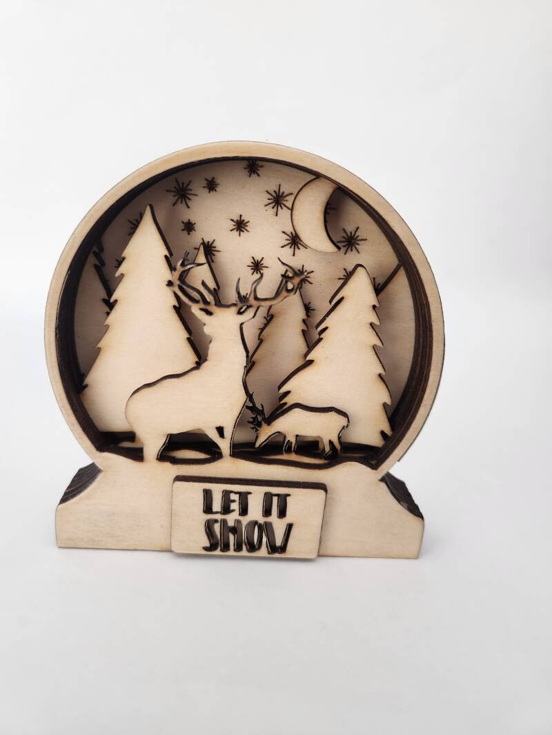 #18 Christmas Snowglob W 3.5&quot;xD 1.5/8x H 3.7/8 