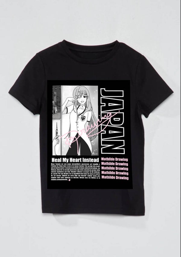 T-shirt noir Yamada