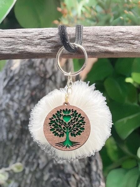 Porte-clés Arbre de Vie bois personnalisé