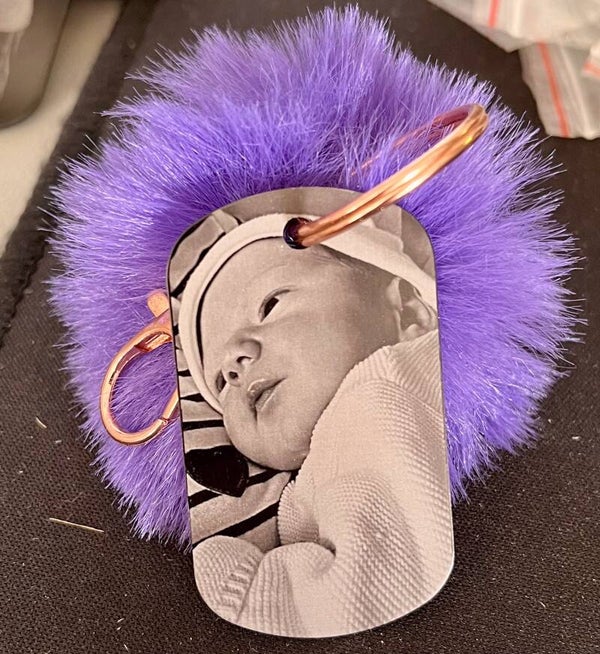 Plaque militaire personnalisée gravée photo et texte