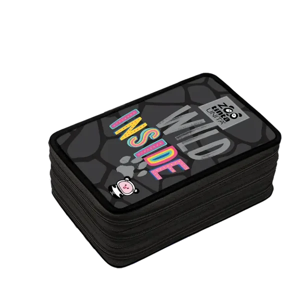 ASTUCCIO 3 ZIP TINTA UNITA ZOO
