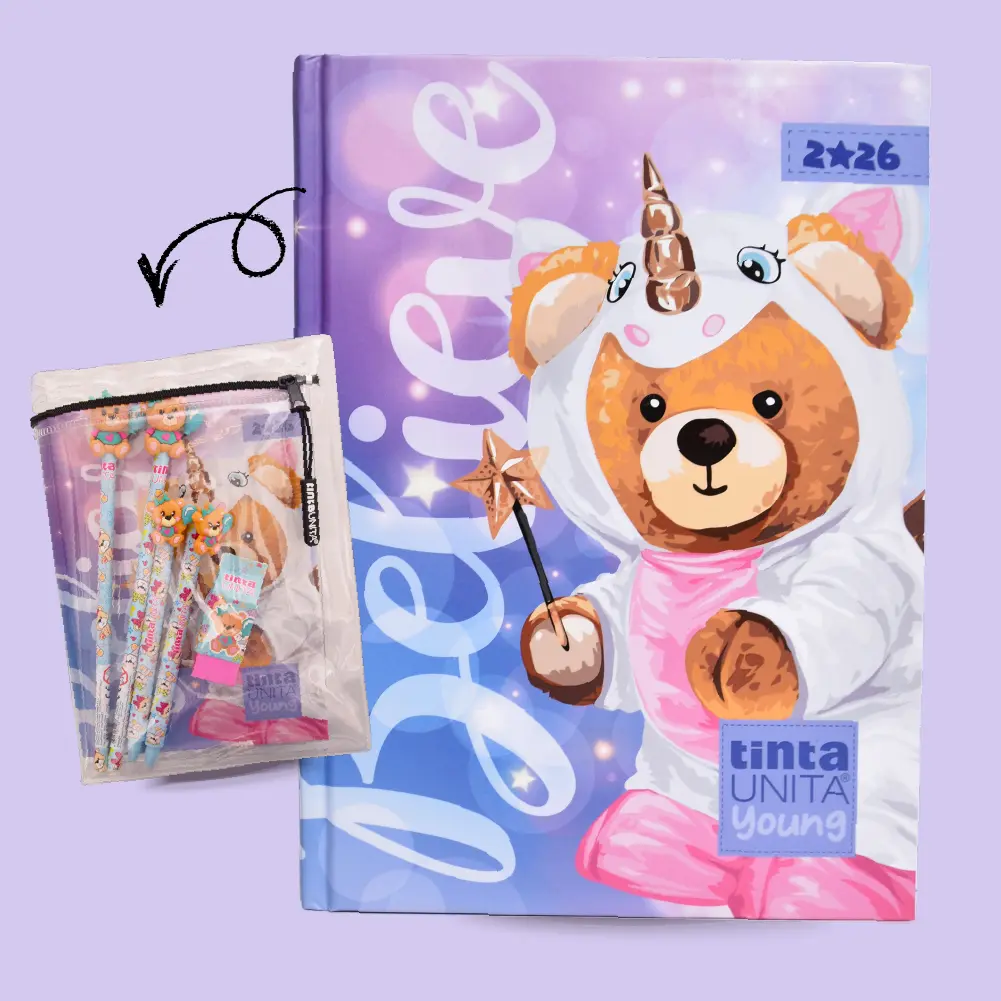 DIARIO 2026 ACCESSORIATO TINTA UNITA YOUNG BELIEVE