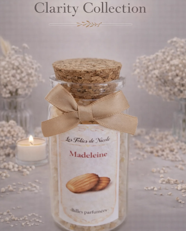 Billes parfumées en pot en verre – Madeleine