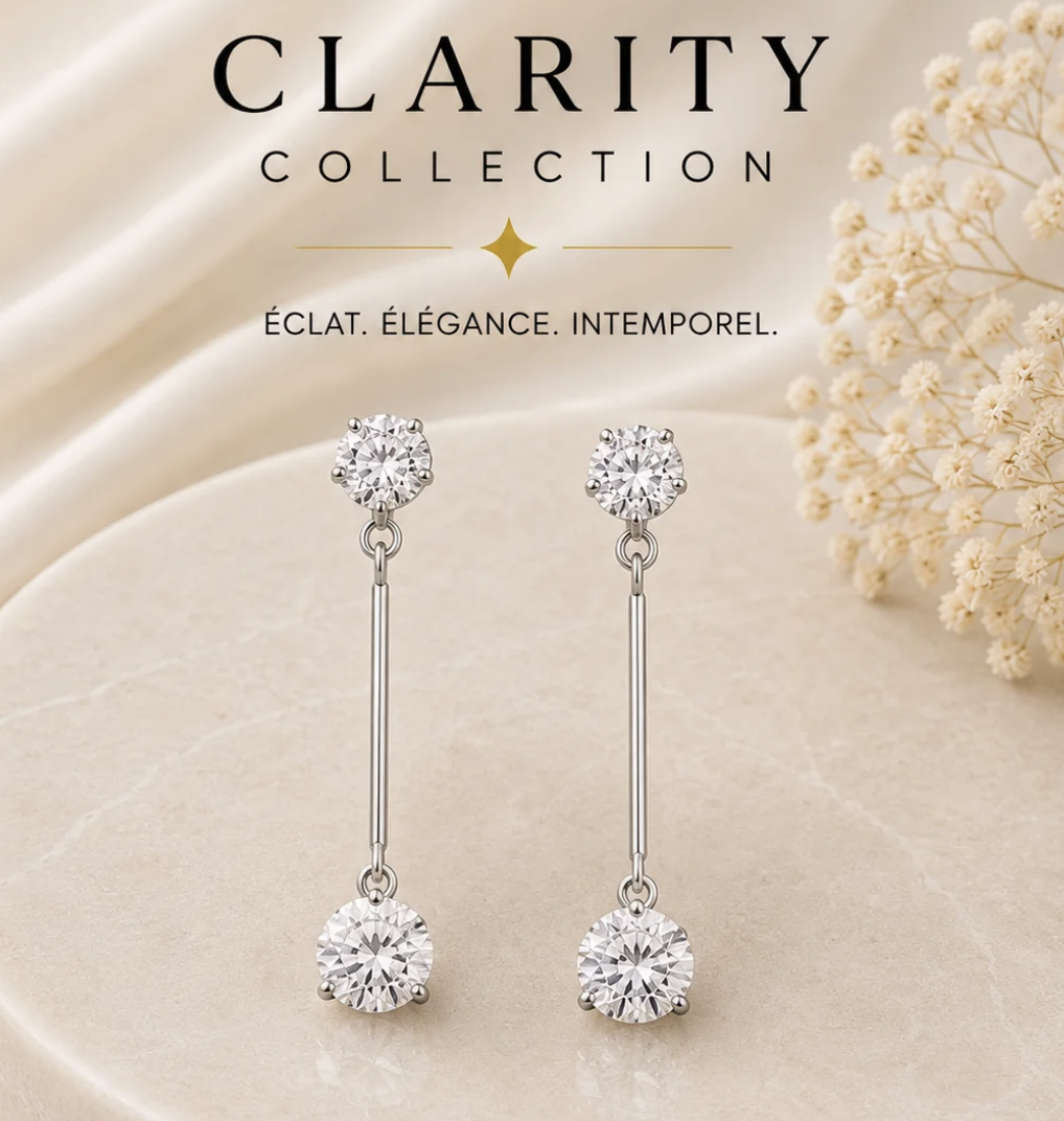 Boucles d’oreilles pendantes strass
