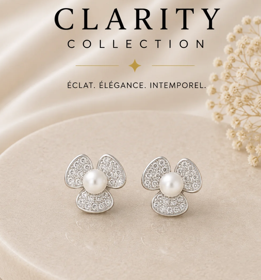 Boucles d’oreilles fleurs & perles