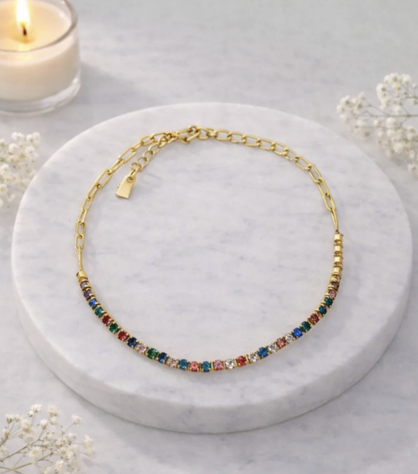 Bracelet doré multicolore