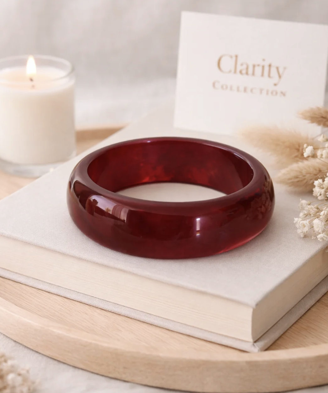 Bracelet jonc rouge