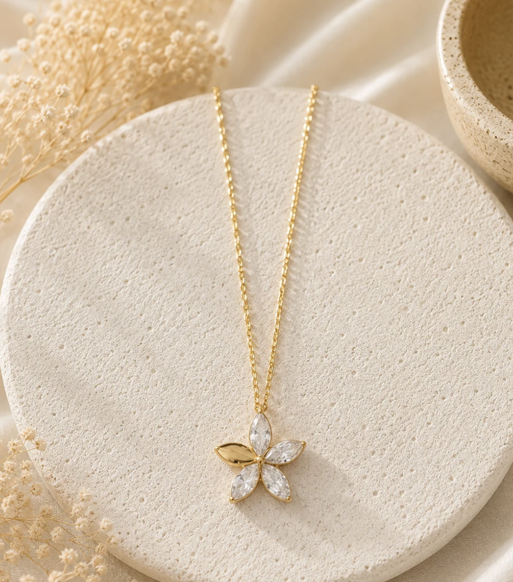 Collier Fleur Cristal