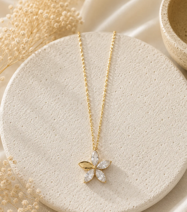 Collier Fleur Cristal
