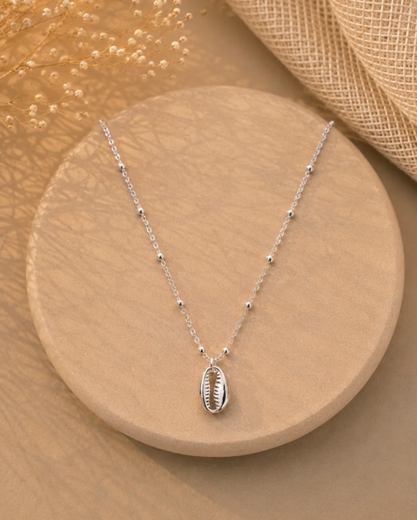 Collier Grain de Café Argenté