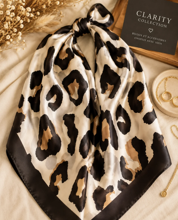 Foulard carré Léopard