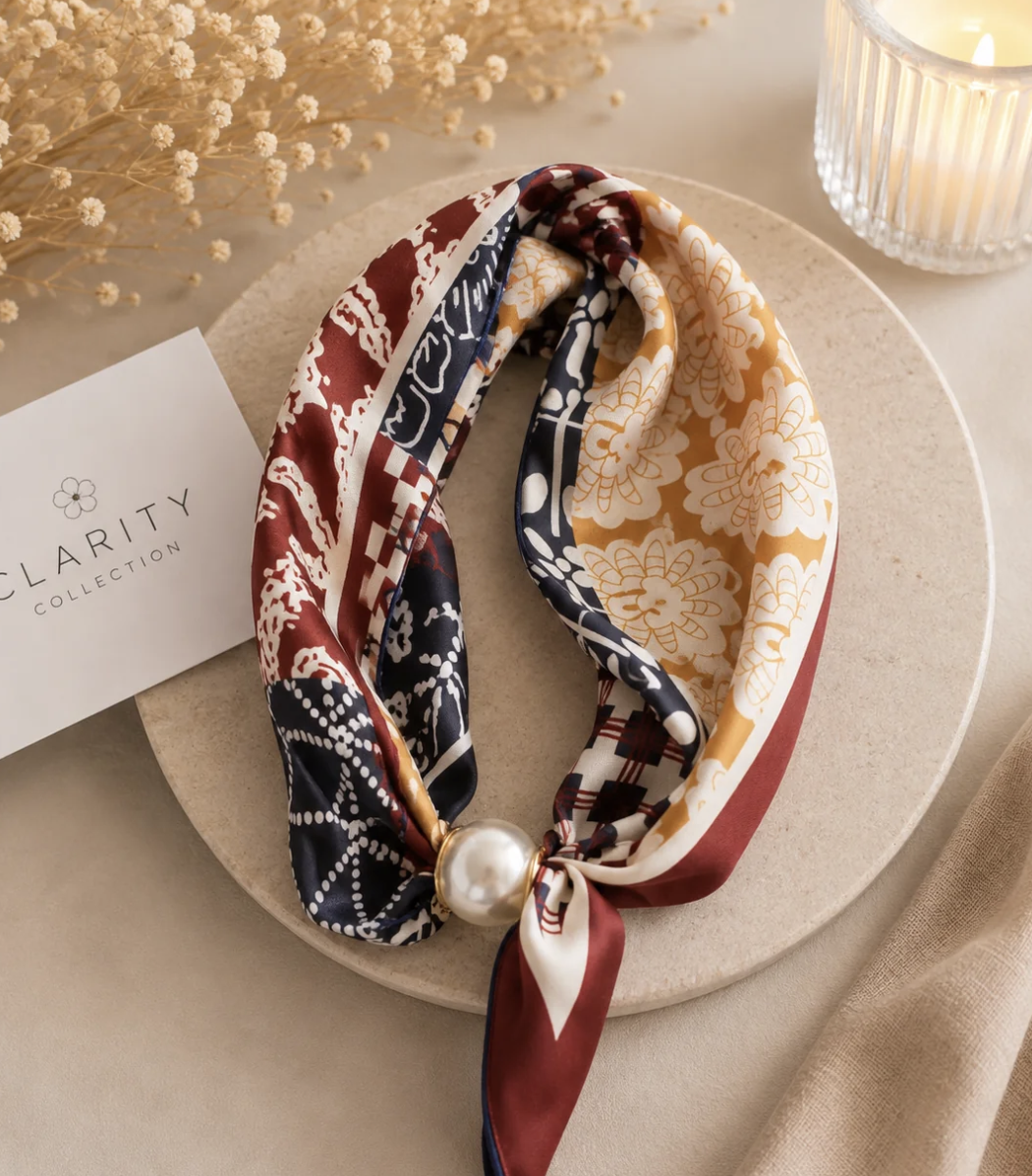 Foulard magnétique à perle – Imprimé Multicolore
