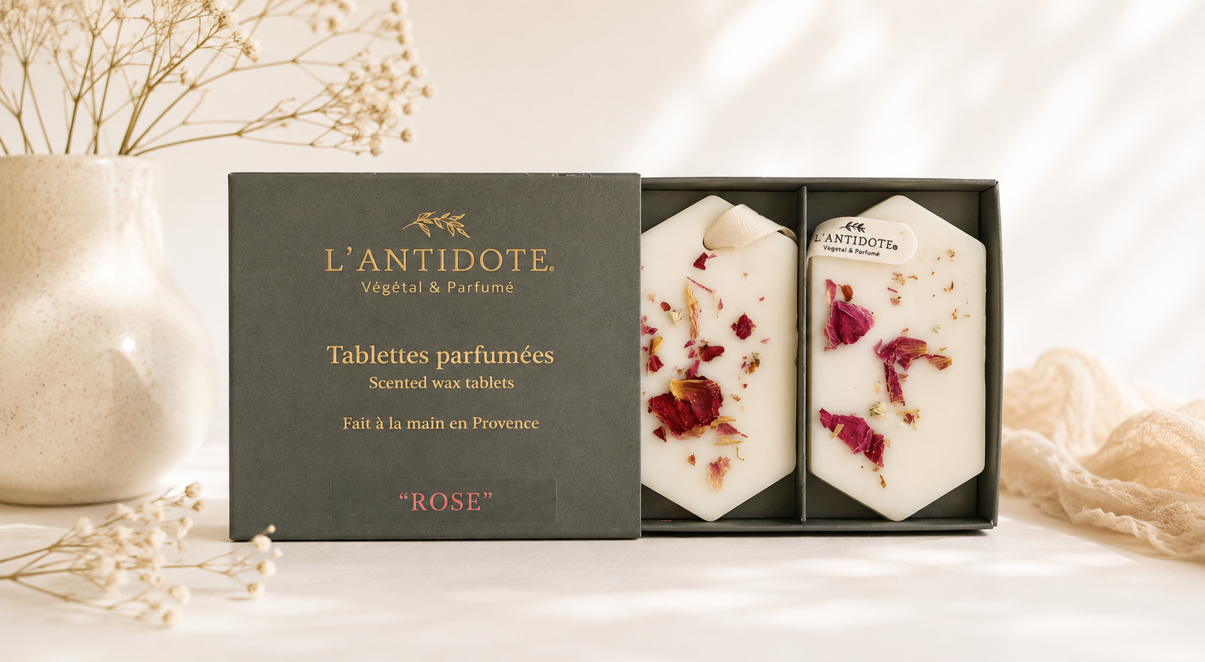 Tablettes parfumées Rose – L’Antidote