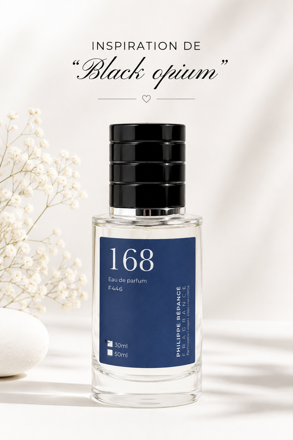 Parfum Femme 168 – Inspiration Black Opium – 30 ml