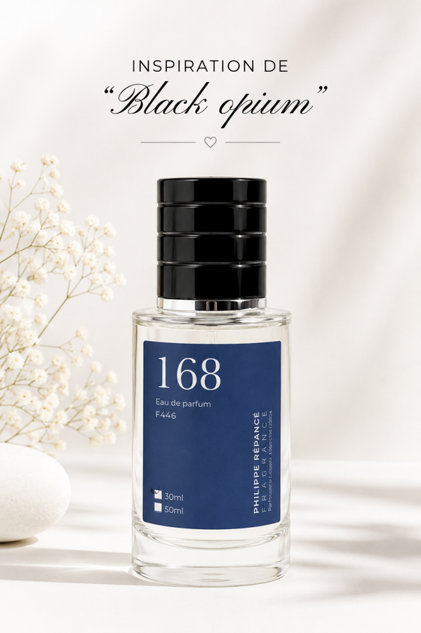 Parfum Femme 168 – Inspiration Black Opium – 30 ml