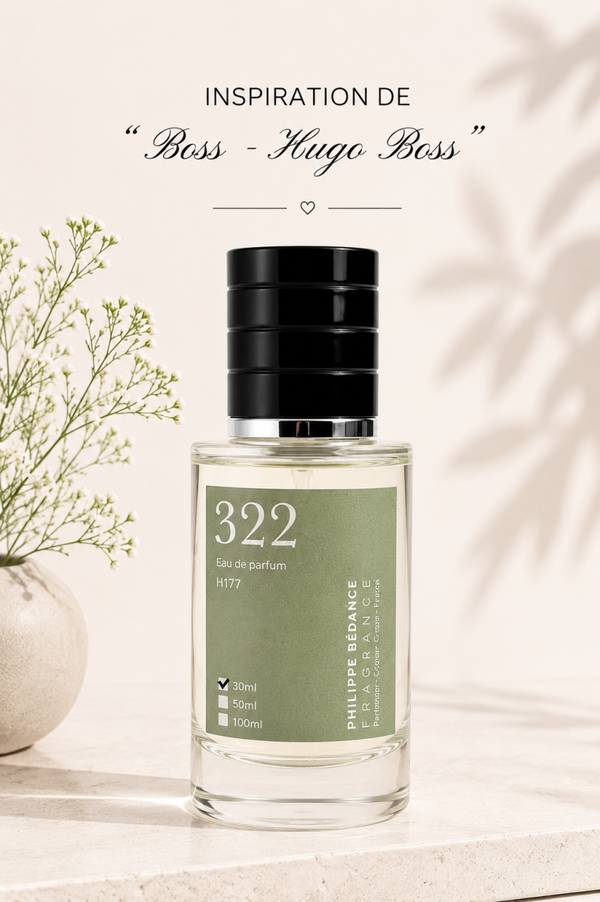 Parfum Homme 322 – Inspiration Boss – 30 ml