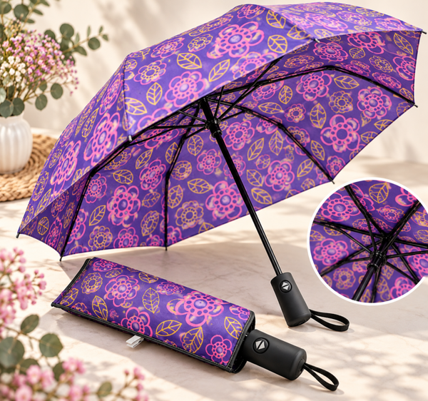 Parapluie compact automatique – Pratique et élégant