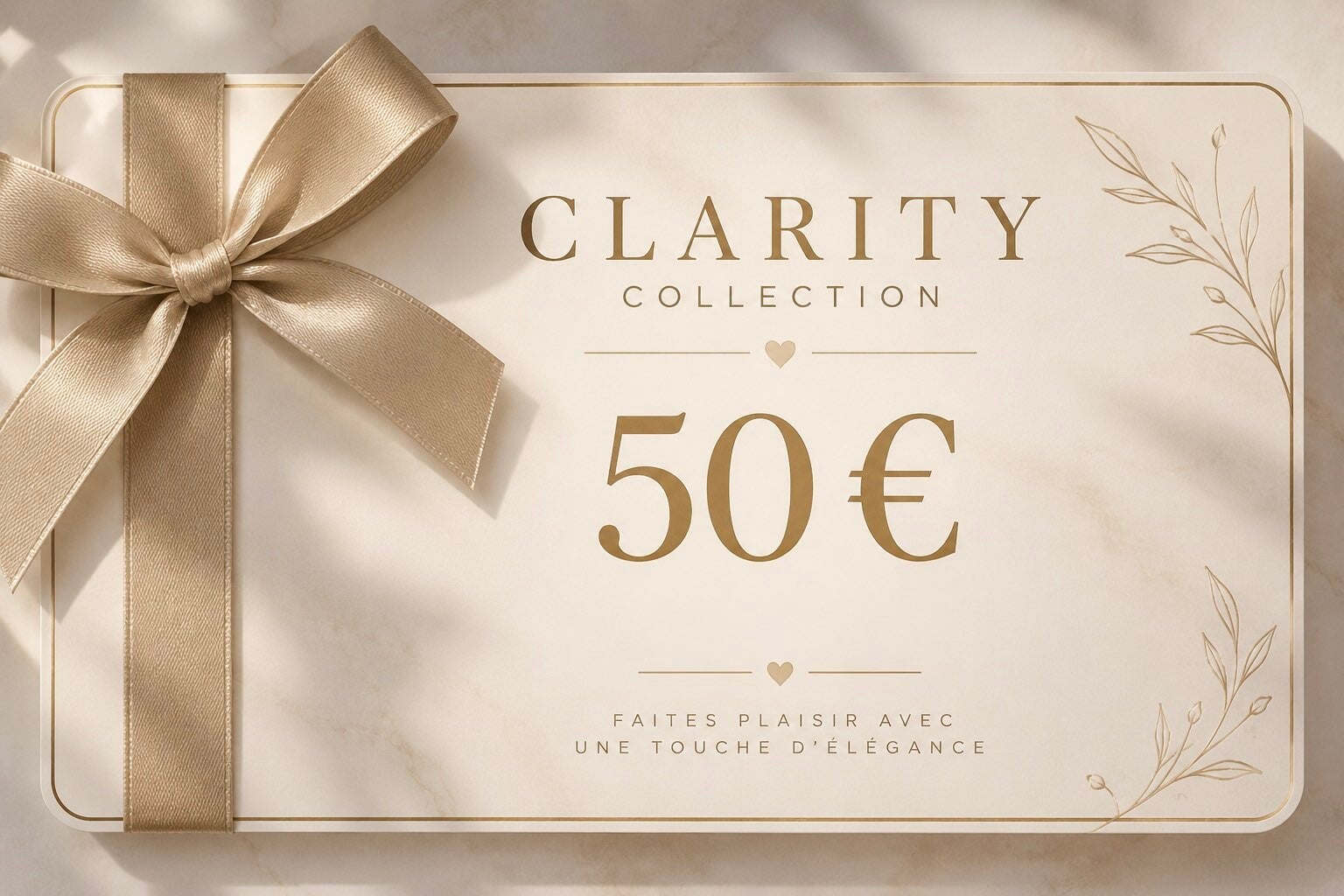 Carte cadeau Clarity Collection – 50 €