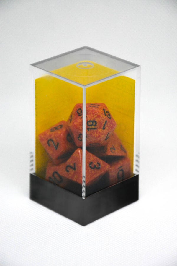 7 stuks dobbelsteen set "Speckled Fire"