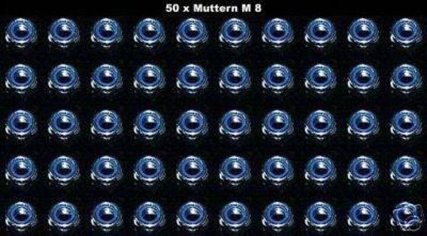 50 Stück Muttern M 8 selbstsichernd
