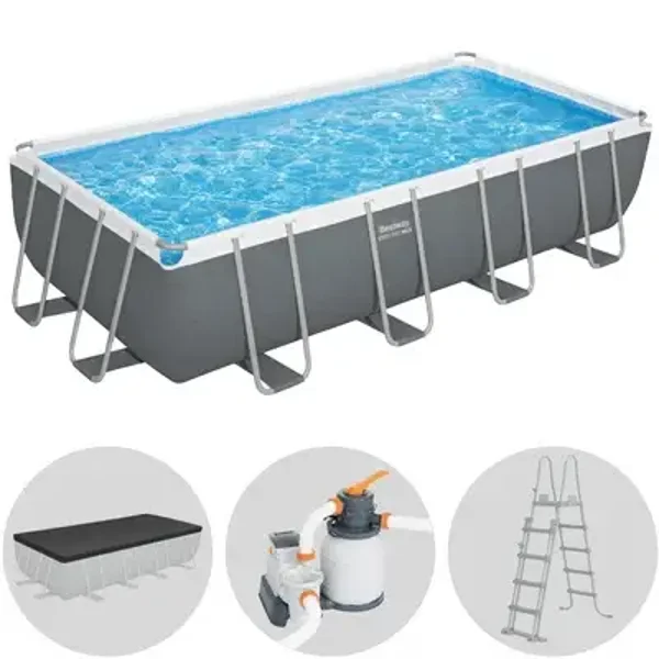 Bestway Power Steel Rettangolare 56466 - 549x274x122 cm - Piscina fuori terra