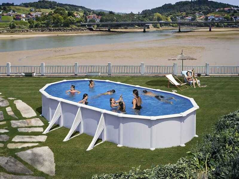 Gre Atlantis Ovale 730x375x132cm - Piscina fuori terra in acciaio