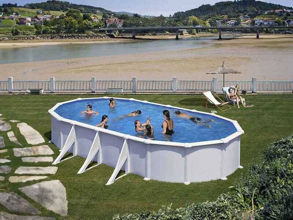 Gre Atlantis Ovale 730x375x132cm - Piscina fuori terra in acciaio