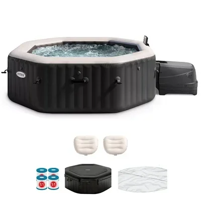 Intex Ottagonale Jet & Bubble Deluxe 28462EX - Ø218x71 cm - Piscina idromassaggio spa
